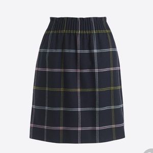 J Crew Plaid Wool Sidewalk skirt